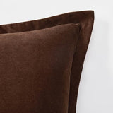 Lush Decor x Chuks Collins Terran Velvet Euro Sham Cover Single 26" W x 26" L Brown - Velvet Throw Pillow - Euro Pillow Covers - Glam Decorative Pillows for Bed - Luxury Home Decor Lush Decor