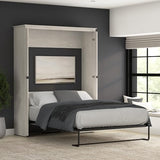 Bestar Key West 69W Queen Murphy Bed, Space-Saving Sleeping Arrangement for Multipurpose Area, Bedroom, Guest Room, or Living Room in Linen White Oak Bestar