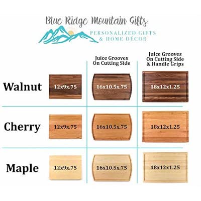 Blue Ridge Mountain Gifts Personalized Laser Engraved Recipe Cutting Board - Wood Cutting Board - Custom Gift for Dad - Great as Wedding Gifts, Blue Ridge Mountain Gifts