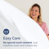 King Fitted Bed Sheet - Bottom Single Fitted Sheet Only - Ultra-Soft Hotel Luxury Bedding w/ 8-16 Inch Deep Pockets - Breathable, Cooling & Wrinkle Free - Easy-Care, Fade & Shrink Resistant - White CGK Unlimited