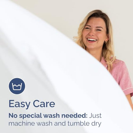 King Fitted Bed Sheet - Bottom Single Fitted Sheet Only - Ultra-Soft Hotel Luxury Bedding w/ 8-16 Inch Deep Pockets - Breathable, Cooling & Wrinkle Free - Easy-Care, Fade & Shrink Resistant - White CGK Unlimited