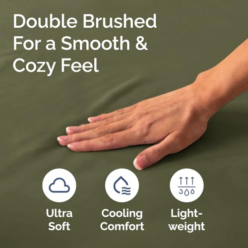 Queen Fitted Bed Sheet - Bottom Single Fitted Sheet Only - Soft Hotel Luxury Bedding w/ 8-16 Inch Deep Pockets - Breathable, Cooling & Wrinkle Free - Easy-Care, Fade and Shrink Resistant - Sage Green CGK Unlimited