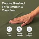 Queen Fitted Bed Sheet - Bottom Single Fitted Sheet Only - Soft Hotel Luxury Bedding w/ 8-16 Inch Deep Pockets - Breathable, Cooling & Wrinkle Free - Easy-Care, Fade and Shrink Resistant - Sage Green CGK Unlimited