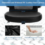 TOPBSHODC Ergonomic Office Chair 400lbs PU Leather Mesh Desk Chair with Lumbar Support, Flip-Up Arms, Swivel Wheels, Adjustable Height, Rolling Executive Computer Task Chair for Home Office,Black TOPBSHODC