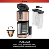 Ninja Programmable XL 14-Cup Coffee Maker PRO with Permanent Filter, 2 Brew Styles Classic & Rich, Delay Brew, Freshness Timer & Keep Warm, Dishwasher Safe, Copper, DCM201CP Ninja