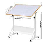 Tektalk Jigsaw Puzzle Table with Angle & Height Adjustment，Puzzle Board with Cover，Puzzle Easel Tilting Table with Legs, Enclosed with 4 Roller Wheels, for Up to 1500 Pieces Tektalk