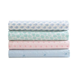 Laura Ashley - King Sheet Set, Crisp & Cool Cotton Percale Bedding with Deep Pockets, Lightweight for Year Round Comfort, Bed Sheets with Matching Pillowcases (Francesca Blue) Laura Ashley