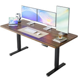 HUANUO 71 x 30 inch Electric Standing Desk Adjustable Height, 4 Memory Height Settings, Sit Stand Up Desk for Home Office & Computer Workstation, Black Walnut HUANUO