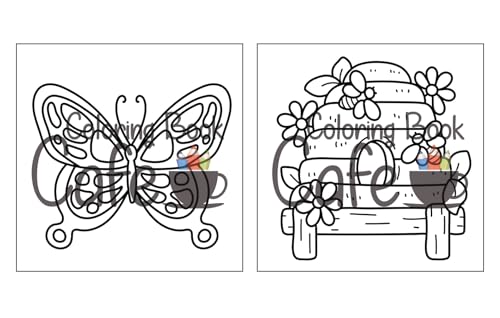 Cozy Spring: Cute Coloring Book for Adults & Teens with Easy and Bold Spring Inspired Designs (Bold and Easy Coloring Books) WoodArtSupply