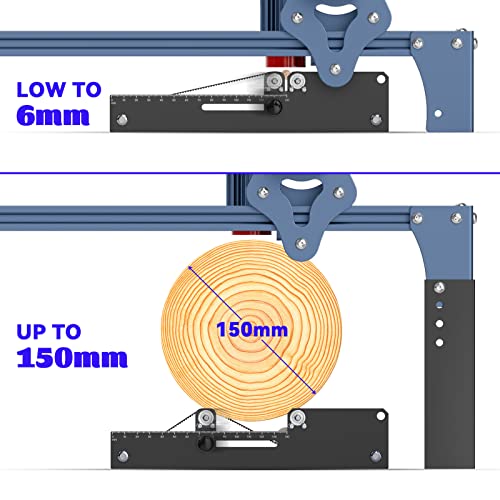 SCULPFUN Laser Rotary Roller, Rotation Auxiliary Kit for Laser Engraver, 360° Auto Rotating Roller for Engraving Cylindrical Objects, Shape Like Bottle Can Pen Cups Lipstick, with 4 Raise Feet SCULPFUN