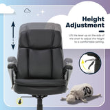 Serta Fairbanks Big & Tall Executive Office Chair, Ergonomic Comfy High-Back ComputerChairs with Lumbar Support, Semi-Plush Seat Cushion, Padded Armrests, Nylon Swivel Base, Bonded Leather, Black Serta