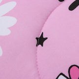 Btargot Twin Pink Cartoon Cat Reversible Comforter Set for Boys Girls Kids, 5 Pieces Rainbow Flowers Sun Painting Bedding Set with Sheets Btargot