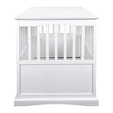 Casual Home Wooden Large Pet Crate, End Table, White 36.50" x 24.00" x 29.25" Casual Home