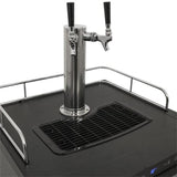 EdgeStar KC3000TWIN Full Size Dual Tap Kegerator with Digital Display - Black EdgeStar