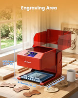 AlgoLaser Pixi Smart Laser Engraver - 3W Portable Laser Engraver Machine with 3.5" Touchscreen & AlgoOS System & APP - Laser Engraving for Wood, Acrylic, Glass, Beginner & DIY Gift & Small Business AlgoLaser