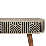 YuanDesign Artisan Furniture Solid Wood Edessa Bone Inlay Console Table YuanDesign