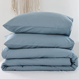 ROSGONIA Comforter Full Size for Boys Teen Girls Dusty Blue, 3pcs (1 Boho Comforter & 2 Pillowcases), Lightweight Dorm Bedding Soft All Season Bed Set ROSGONIA