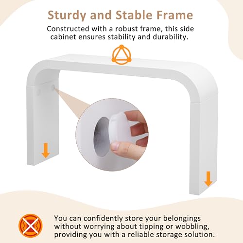 Modern Minimalist Console Table,Elegant and Versatile Design,Perfect for Living Room, Hallway, and Bedroom,Sturdy and Stable Frame,White JIJIWANG