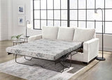 Signature Design by Ashley Rannis Coastal 2-in-1 Sofa Sleeper with Folding Gel Memory Foam Mattress, Queen, White Signature Design by Ashley