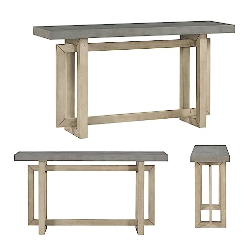 Modern Minimalist Console Table 59-Inch Long Wood Accent Entry Sofa Table for Living Room Entryway Hallway (Gray) Amposei