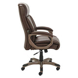 Alera Alera Veon Series Executive High-Back Bonded Leather Chair, Supports Up to 275 Lb, Brown Seat/Back, Bronze Base Alera