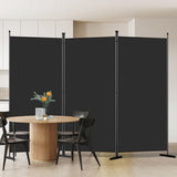 AKTOP 3-Panel Room Divider, Freestanding Wall Divider for Room Separation, Folding Privacy Partition Screen 70''W x 102''H, Portable Room Divider Panel Privacy Screen for Dorm Studio Office, Black AKTOP