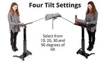 Stand Up Desk Store Pneumatic Adjustable Height Tilting Laptop Lectern Speakers Podium (Black, 25.5" Wide) S Stand Up Desk Store