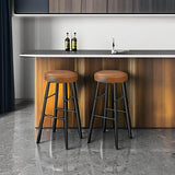 VASAGLE EKHO Collection - Bar Stools Set of 2, Bar Height Bar Stools, Kitchen Counter Stools, Mid-Century Modern Backless Counter Stools, 30-Inch Tall, Kitchen Island Home Bar, Caramel Brown VASAGLE