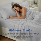 Cal-King Size Flat Bed Sheet - Hotel Quality Luxury Single Wrinkle Free & Fade Resistant Flat Sheet - Extra Soft, Breathable Bedding for Women, Men, Kids & Teens- Light Grey Flat Sheet Only Mattress-Homes