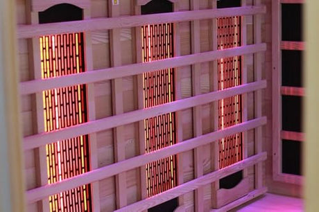 4-5 Person Hybrid Home Wood Sauna, Indoor WiFi Control Far Infrared & Traditional Canadian Hemlock Steam Saunas Spa with Red Light Therapy, 14 Heating elements & Electric Stove, Accessories, Rightdoor Smartmak