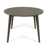 Christopher Knight Home Nick Outdoor Acacia Wood Round Dining Table, Gray Finish Christopher Knight Home
