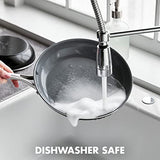 GreenPan Swift Healthy Ceramic Nonstick, 8" and 10" Frying Pan Skillet Set, Stainless Steel Handles, PFAS-Free, Dishwasher Safe, Oven Safe, Black GreenPan