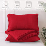 Whale Flotilla Ultra Soft King Quilt Bedding Set, Lightweight Microfiber Red Quilts Bedspreads Oversized, 3 Piece Ultrasonic Geometric Coverlet Bed Cover for All Seasons