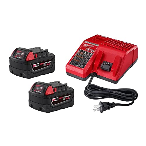 M18 18-Volt Lithium-Ion XC Starter Kit with Two 5.0Ah Batteries and Charger Milwaukee