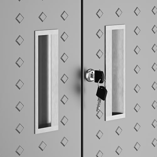 Manhattan Comfort Fortress Rolling 2 Door Garage Storage Cabinet, Black/Gray Manhattan Comfort