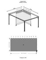 Sojag Accessories Set of 4 12' x 16' Curtains for Genova Outdoor Gazebo - Brown Sojag