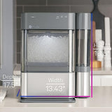 GE Profile Opal 2.0 with 0.75 Gallon Tank, Chewable Crunchable Countertop Nugget Ice Maker, Scoop included, 38 lbs in 24 hours, Pellet Ice Machine with WiFi & Smart Connected, Stainless Steel Profile