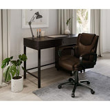 Brenton Studio® Mayhart Vinyl Mid-Back Chair, Brown/Black Brenton Studio
