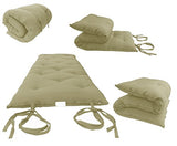 D&D Futon Furniture Traditional Japanese Floor Rolling Futon Mattress, Cotton Batting/Foam/Polyester Batting, Foldable Bed (Tan, 3 x 54 x 80 (in) Full Size) D&D Futon Furniture
