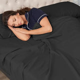 Northwest Ashford Home Essentials Bedding, 3 Piece Twin Size Sheet Set, Stretch Limo Black Northwest