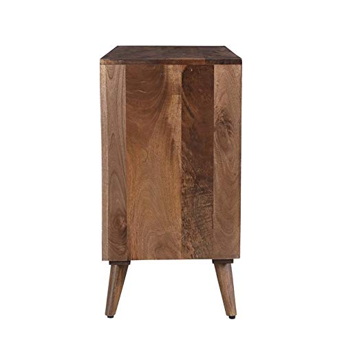 XPRESS WORLD Steve Silver Darby Century Modern Solid Wood Sideboard Buffet Cabinet, Storage Server, Walnut Finish - WoodArtSupply