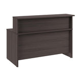 Bush Business Furniture Arrive 60W x 30D Reception Desk with Shelf in Storm Gray, Modern Receptionist Station for Office Waiting Room Bush Furniture