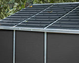 Palram - Canopia Rubicon 8 Ft. x 20 Ft. Shed DIY Storage with Polycarbonate and Aluminum Shed, Organization, Low-Maintenance Outdoor, Garden, Backyard, Utility Building with Skylight(Gray) CANOPIA