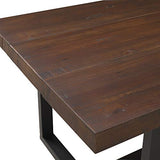 Walker Edison Andre Modern Solid Wood Dining Table, 72 Inch, Mahogany Walker Edison