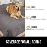 GORILLA GRIP Waterproof Couch Cover for Dogs, Gripped Slip Resistant Backing, Leak Proof Washable Dog Blanket Covers Sofa, Bed, Sectional, Crate, Car, RV Seats, Pet Puppy Essentials, 30x70 Charcoal GORILLA GRIP