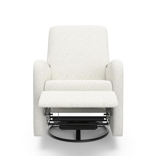 Graco Bellwood Power Recliner Swivel Glider (Ivory Boucle) – Electronic Power Recliner for Nursery, Includes Dual-USB Charging Port for USB-A & USB-C, Glider Rocking Chair with Full Recline Graco