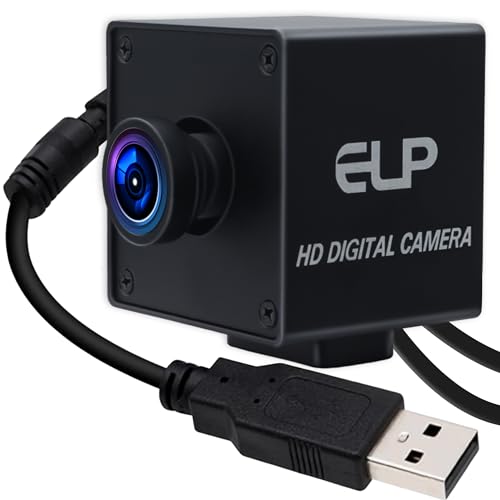 ELP Global Shutter USB Wide Angle Webcam for Computer 1080P 90fps Lightburn Camera for Laser Engraver USB2.0 PC High Frame Security Camera for Raspberry Pi (110 Low Distortion Lens) ELP