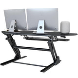 Lubvlook 47 inch Corner Standing Desk Converter, Height Adjustable Sit Stand Desk Riser, Black, GSD06T Lubvlook