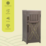 YITAHOME 60-Gallon Secure Package Delivery and Storage Box, Double-Wall Resin, Weatherproof, for Outdoor Use, Curbside or Porch, 8.5 Cubic Feet, Brown YITAHOME