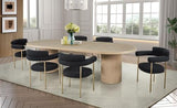 Dobby 90"-123" Extendable Oval Wooden Mid Century Modern Dining Table with Double Pedestal Base, Oval Dining Table for 6 People, Large Modern Dininig Room Table for Home, (Light Oak) Best Master Furniture